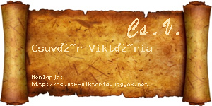 Csuvár Viktória névjegykártya